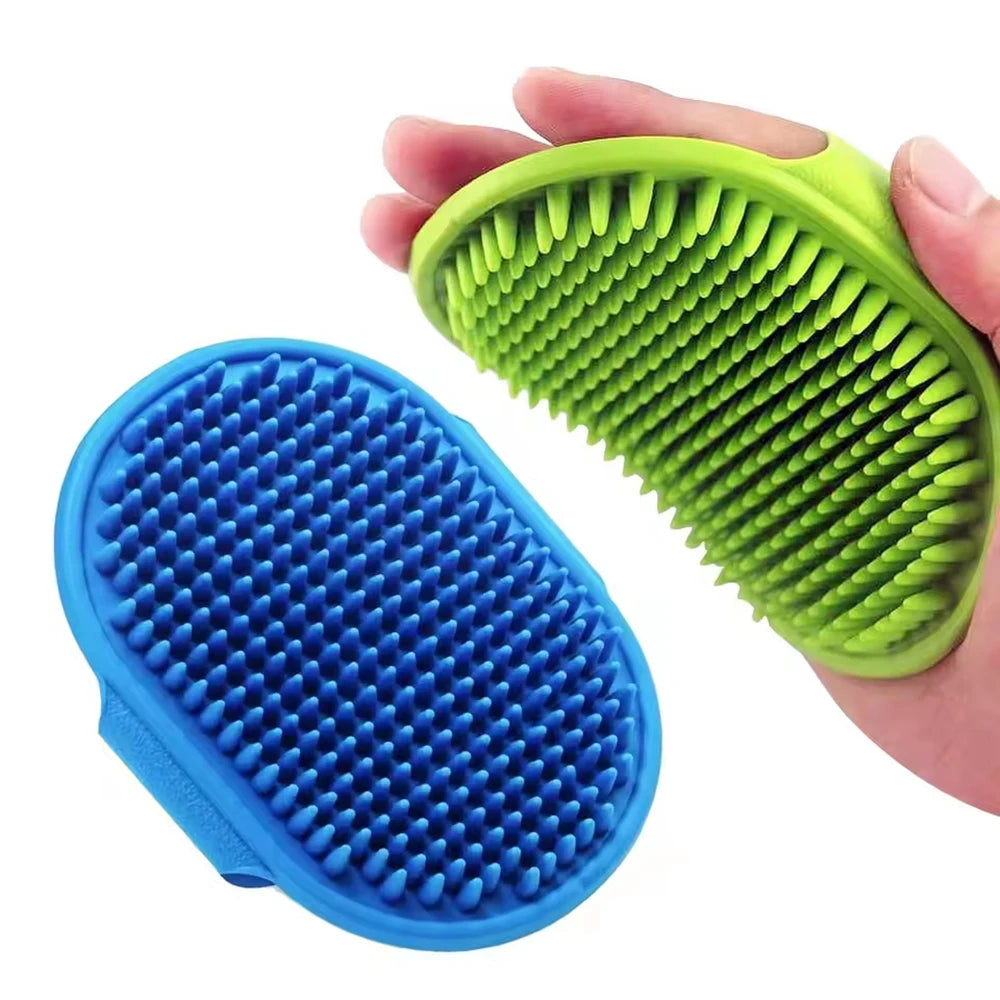 1PC Soft Rubber Dog Brush Comb Cat Bath Brush Rubber Glove Hair Fur Grooming Massage Brush For Dog Cats Pet Bath Supplies