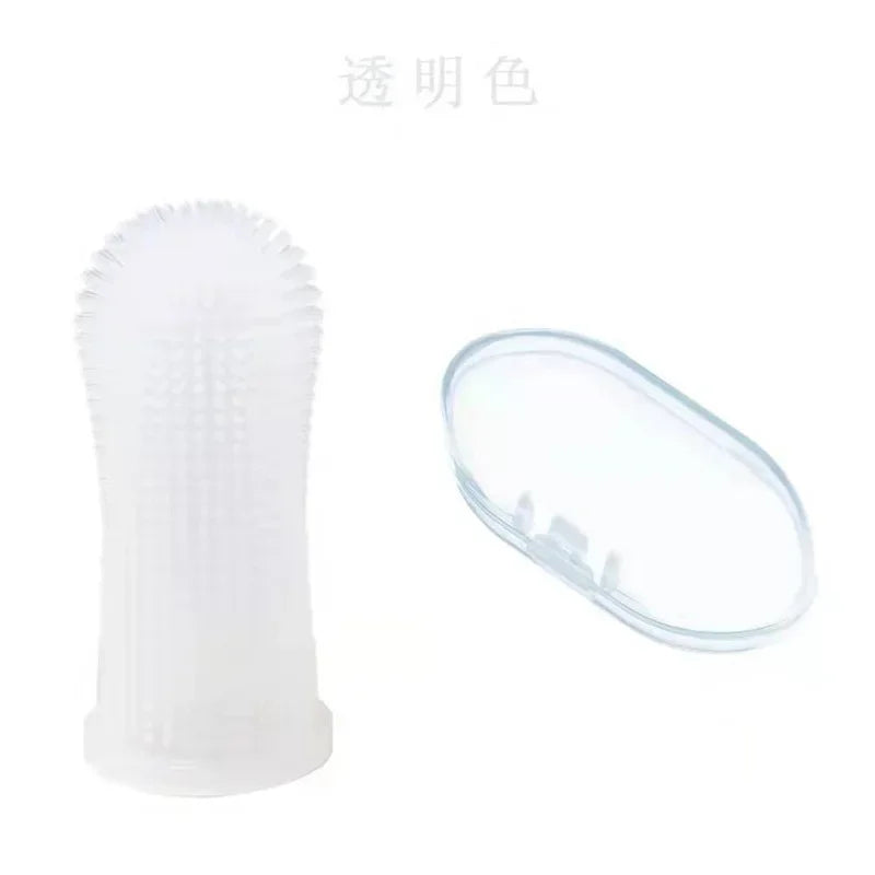 Dog Super Soft Pet Finger Toothbrush Teeth Cleaning Bad Breath Care Nontoxic Silicone Tooth Brush Tool Dog Cat Cleaning Supplies