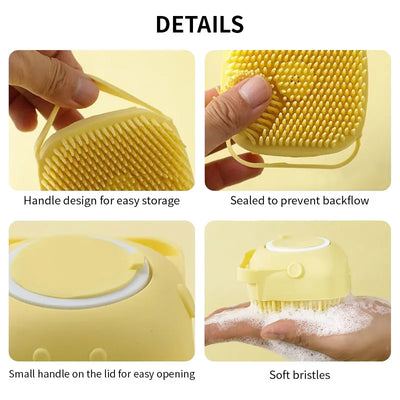 Silicone Pet Bath Brush Dog Cat Bath Soft Safety Massage Brush Puppy Comb Grooming Bathing Pet Accessories Tools Products