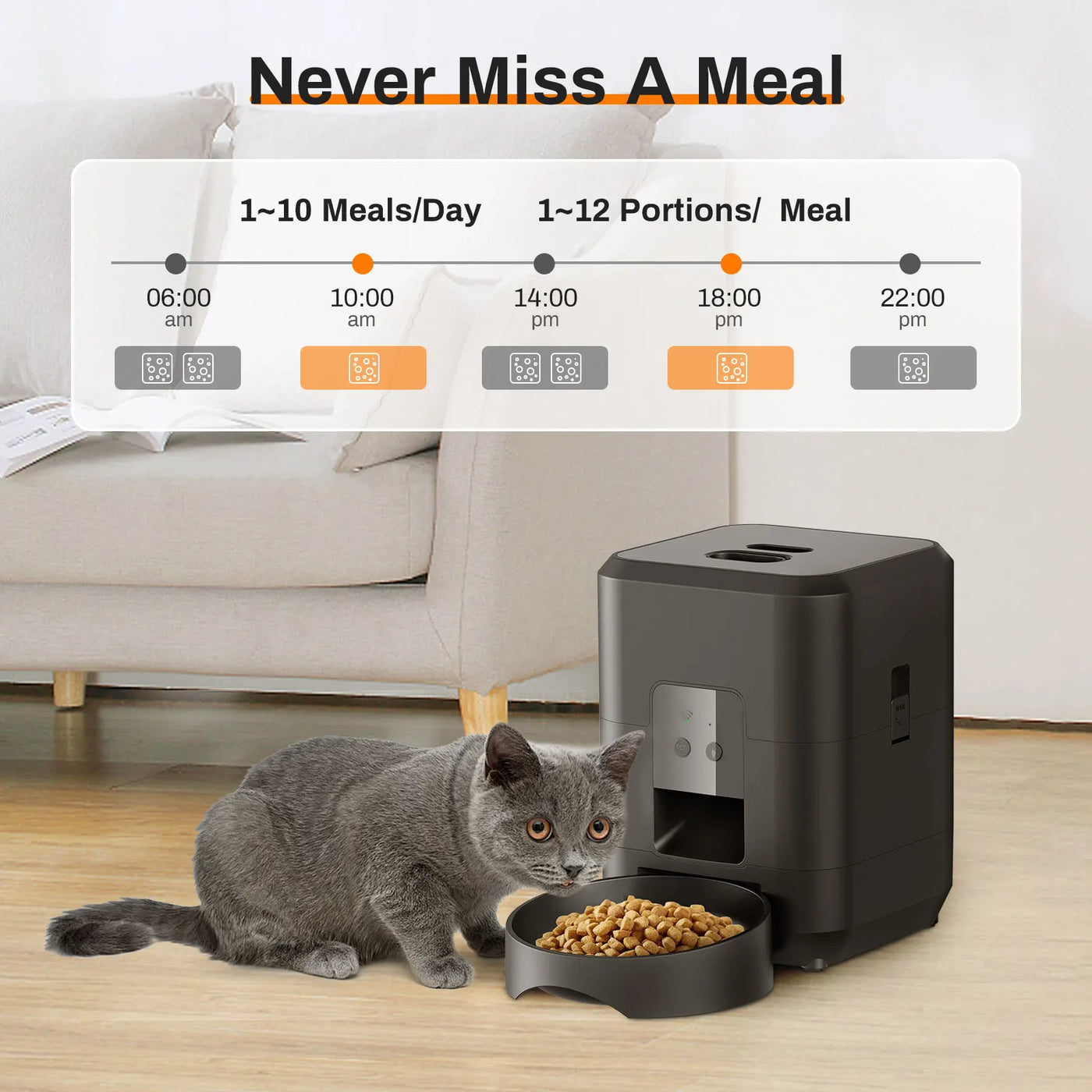 2l Button USB Automatic Pet Feeder Smart Cat Feeder Dog Slow Food Dispenser with Voice Timing Pet Feeding pet Supplie Food Bowl