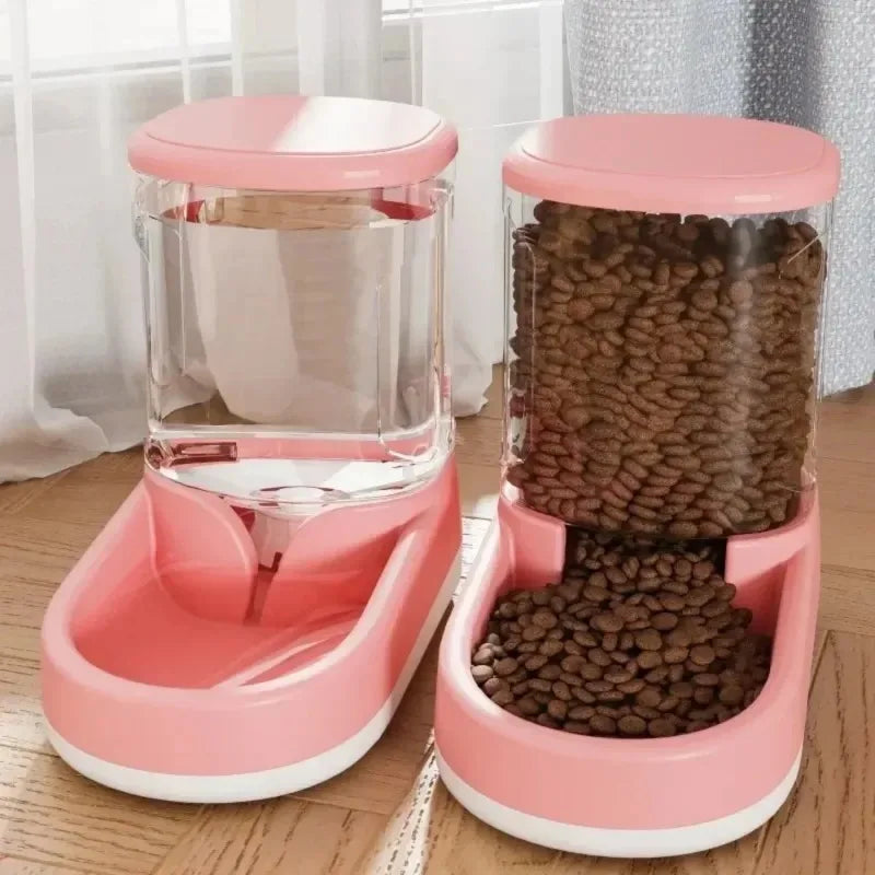 Pet Automatic Feeder Cat Food Bowl Things for Cats Puppy Bowl Feeding Watering Supplies Drinker Dog Food Storage Dispenser