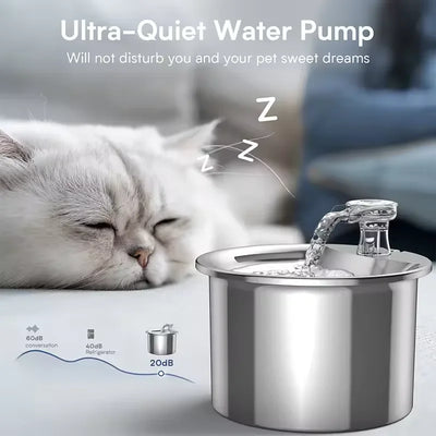 304 Stainless Steel Best Detachable Design Encouraging Hydration Pet Water Dispenser With Sensor Cat Dog Water Dispenser