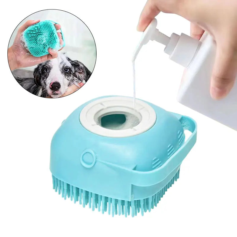 Silicone Pet Bath Brush Dog Cat Bath Soft Safety Massage Brush Puppy Comb Grooming Bathing Pet Accessories Tools Products