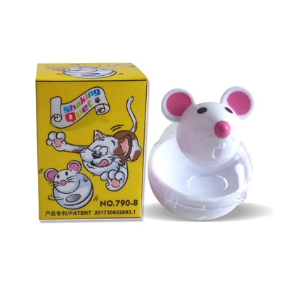 Food Leakage Tumbler Feeder Treat Ball Cute Little Mouse Toys Interactive Toy for Cat Food Slow Feeding Pet Toy Supplies