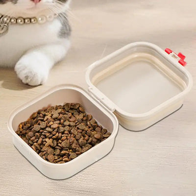 Foldable Dog Water Bowl Outdoor Portable Pet Puppy Feeding Drinking Bowl Traveling Hydration Leak-Proof Water Dispenser Food