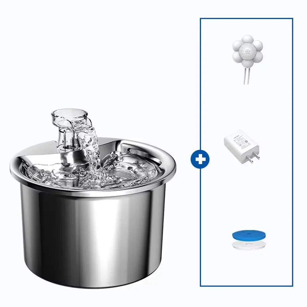 304 Stainless Steel Best Detachable Design Encouraging Hydration Pet Water Dispenser With Sensor Cat Dog Water Dispenser