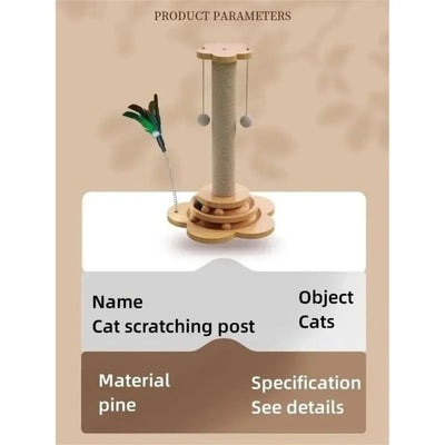 Pet Cat Toy Cat Scratcher Cats Turntable Pet Stick Balls Durable Sisal Scratching Board Cats Grab Column Climbing Frame Supplies