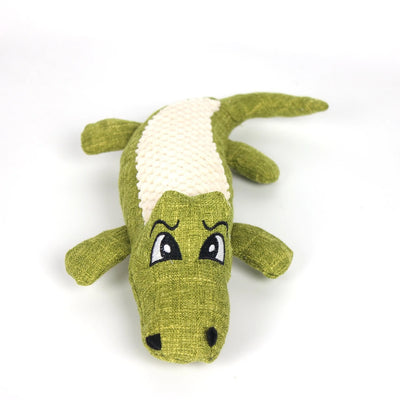 Pet Chew Toys Interactive Cartoon Animal Plush Alligator Shape Dog Sound Toy Gnawing Grinding Teeth Training Supplies