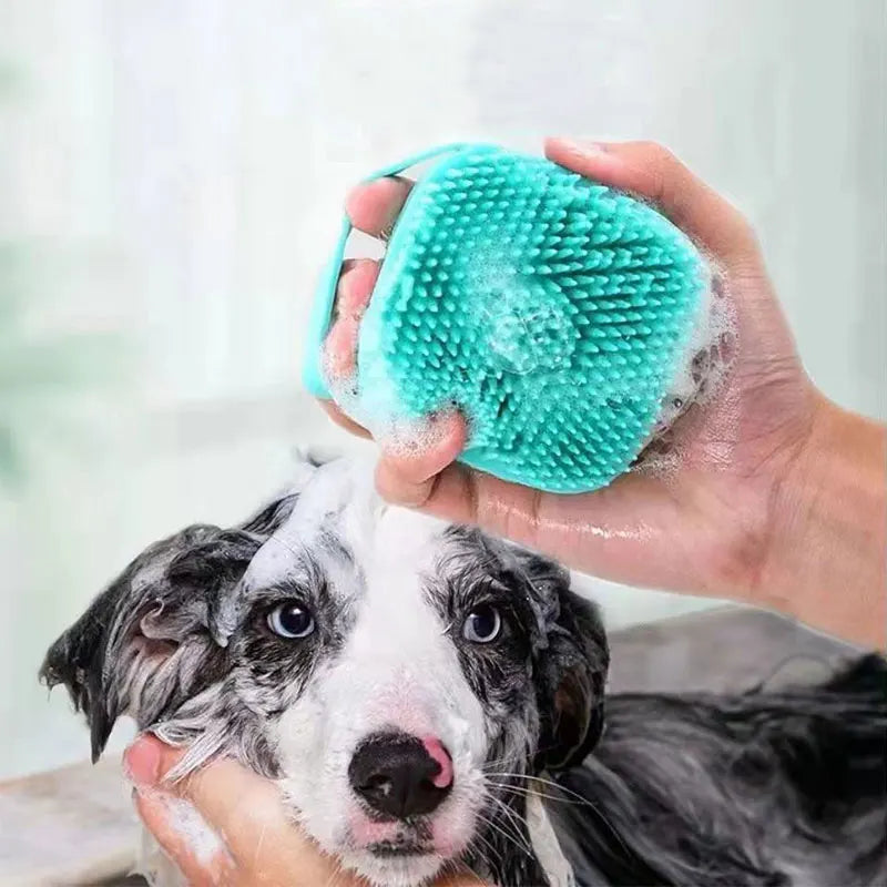 Silicone Pet Bath Brush Dog Cat Bath Soft Safety Massage Brush Puppy Comb Grooming Bathing Pet Accessories Tools Products