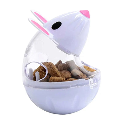 Food Leakage Tumbler Feeder Treat Ball Cute Little Mouse Toys Interactive Toy for Cat Food Slow Feeding Pet Toy Supplies