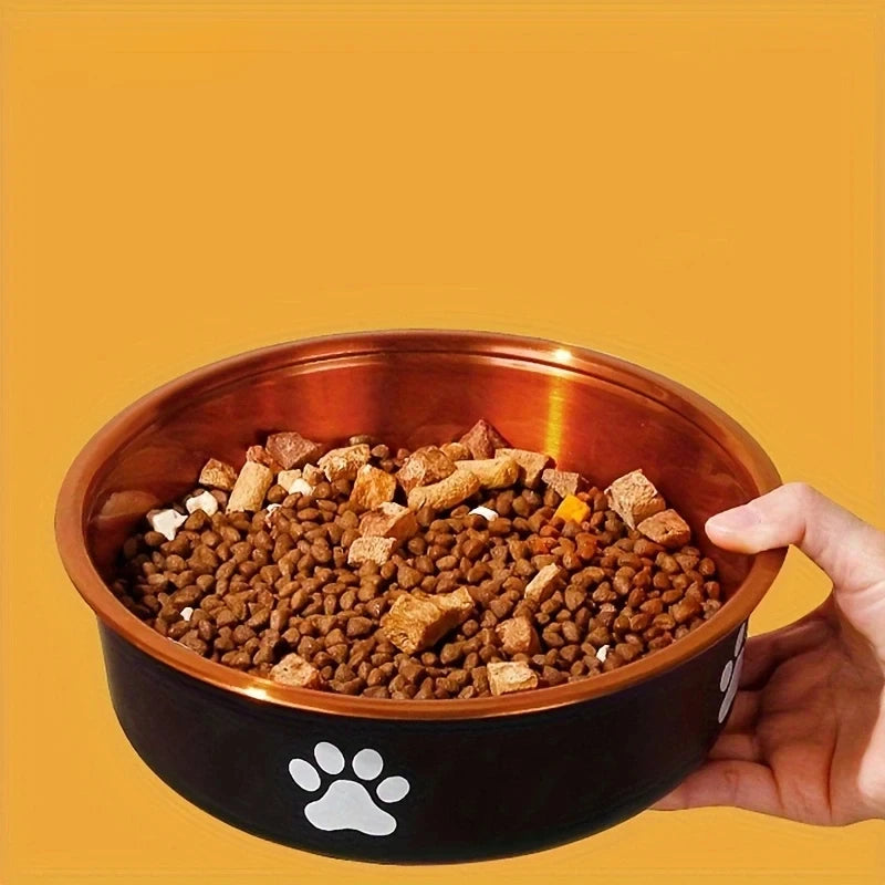 Anti-Slip Dog Bowls Small Medium And Large Dog Feeding Bowls And Water Fountains Stainless Steel Pet Feeders Pet Dog Accessories