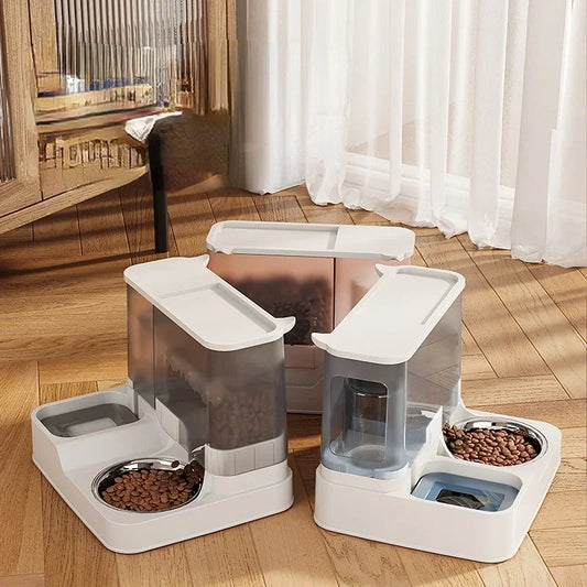 2-in-1 Automatic Pet Gravity Feeder: Keep Your Cat & Dog Fed & Hydrated!