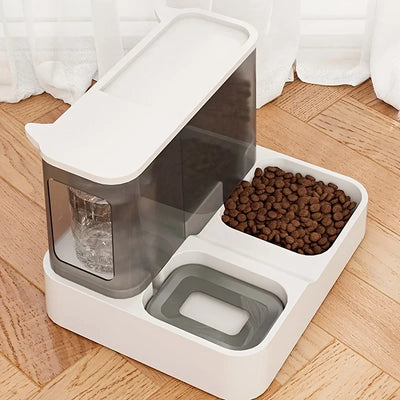 2-in-1 Automatic Pet Gravity Feeder: Keep Your Cat & Dog Fed & Hydrated!