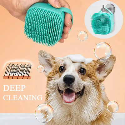 Silicone Pet Bath Brush Dog Cat Bath Soft Safety Massage Brush Puppy Comb Grooming Bathing Pet Accessories Tools Products