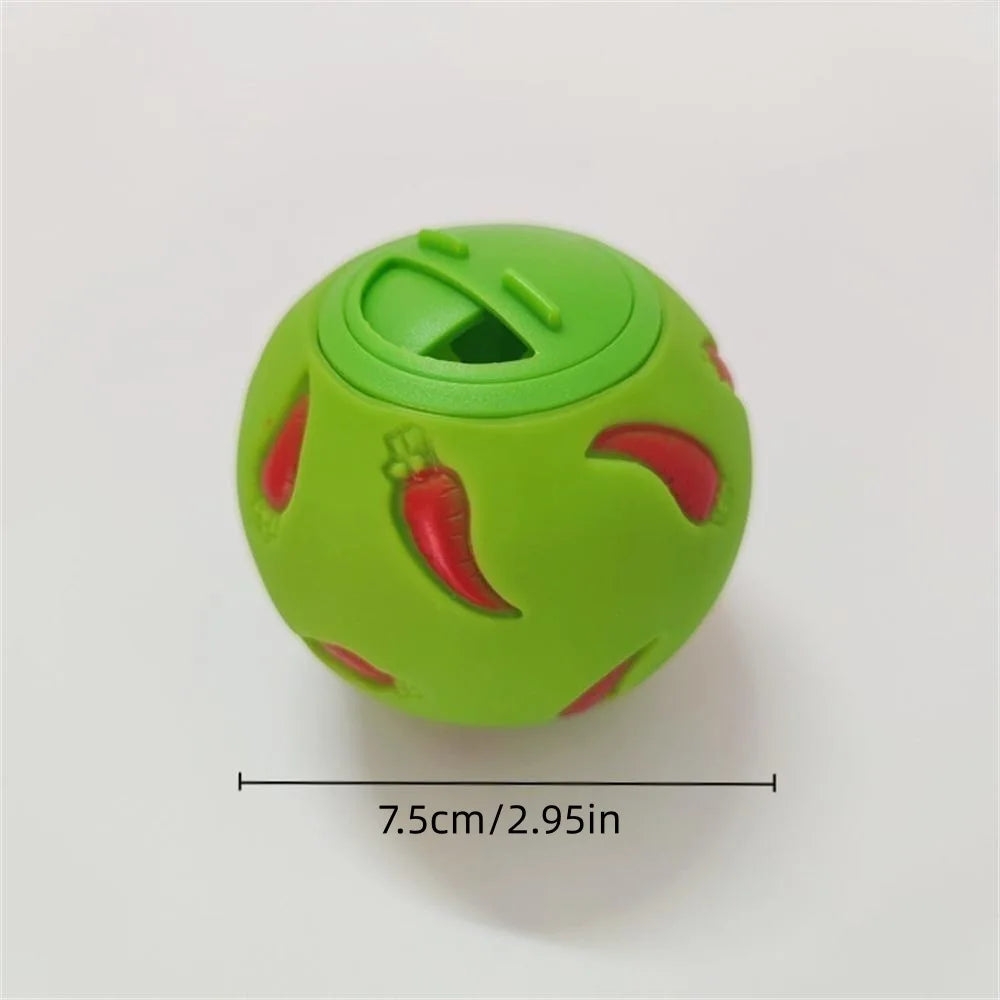 1pcs Rabbit Treat Ball Pet Slow Feeder Interactive Bunny Toy Snack Toy Ball Bite Resistant Feeding Toys Ferret Kitty Hamster Toy