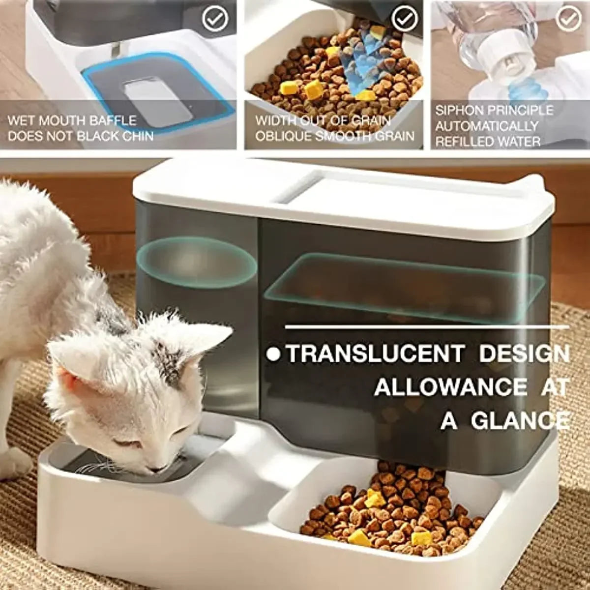 2-in-1 Automatic Pet Gravity Feeder: Keep Your Cat & Dog Fed & Hydrated!