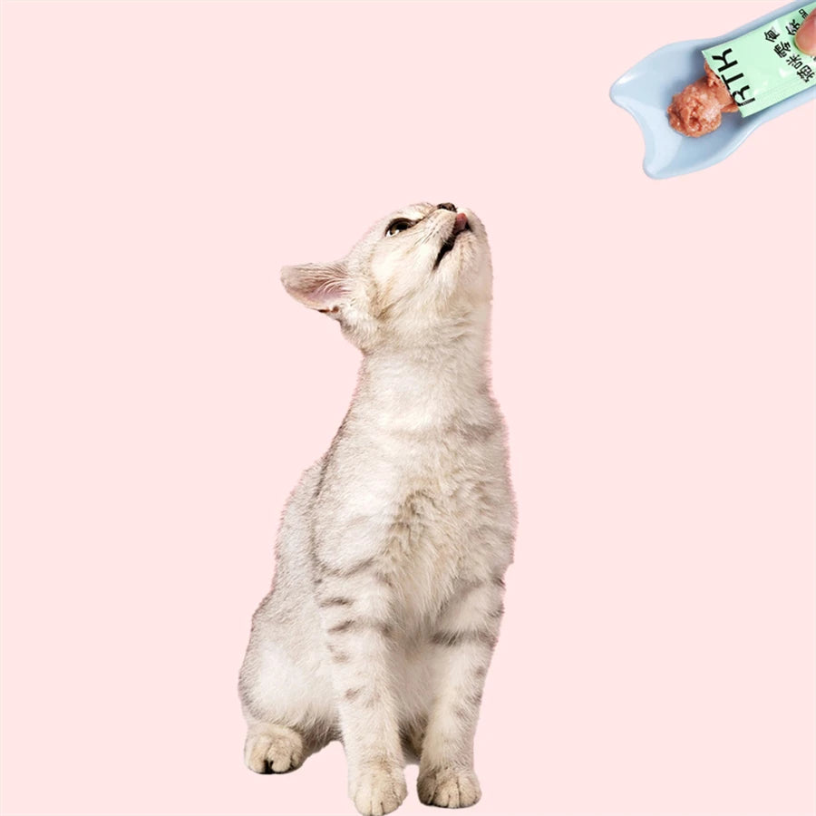 Pet Supplies Cat Strip Squeeze Spoon Cat Strip Feeder for Lickable Wet Cat Treats Pet Liquid Snack Feeding Tool Cat Feeder