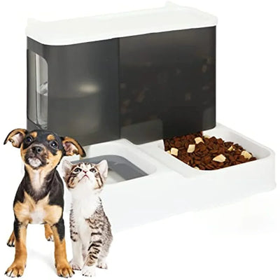 2-in-1 Automatic Pet Gravity Feeder: Keep Your Cat & Dog Fed & Hydrated!