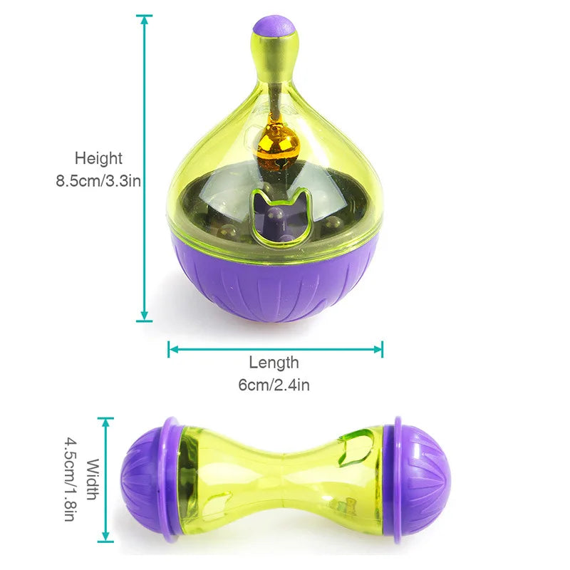 Pet Cat Fun Bowl Feeding Toys Dog Tumbler Feeder Puppy Kitten Shaking Leakage Food Ball Container Exercise Training Toys