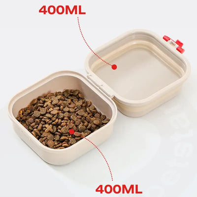 Portable Dog Bowl Outdoor Portable Pet Puppy Feeding Drinking Bowl Traveling Hydration Leak-Proof Water Dispenser Food Dish For