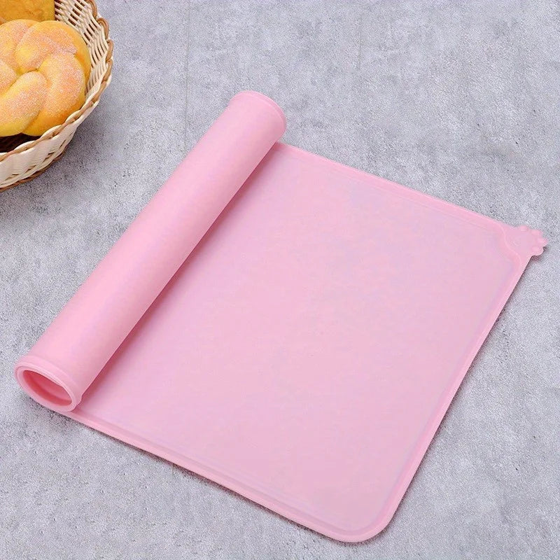 Pet Bowl Food Mat Silicone Dog Cat Feeding Mat Non-Stick Waterproof Pet Food Feeding Pad Pet Feeder Tray Water Cushion Placemat