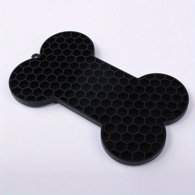 1PC Dog Slow Food Pad Bone Silicone Pet Licking Pad Mat Placemats Pet Supplies