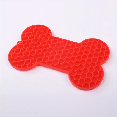 1PC Dog Slow Food Pad Bone Silicone Pet Licking Pad Mat Placemats Pet Supplies