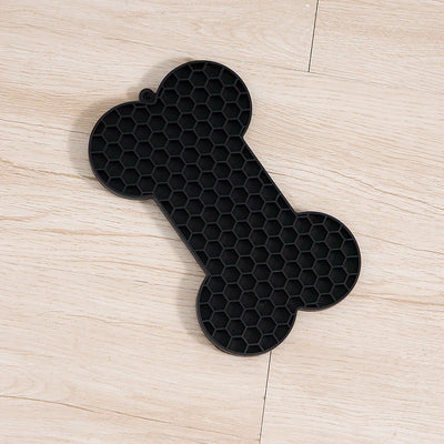 1PC Dog Slow Food Pad Bone Silicone Pet Licking Pad Mat Placemats Pet Supplies